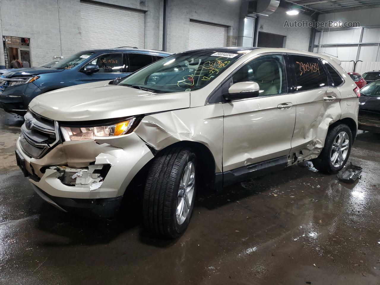 2017 Ford Edge Titanium Beige vin: 2FMPK4K94HBB93867