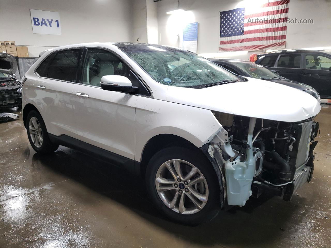 2017 Ford Edge Titanium White vin: 2FMPK4K94HBC41738