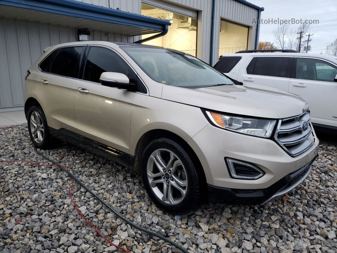 2018 Ford Edge Titanium Beige vin: 2FMPK4K94JBB37806