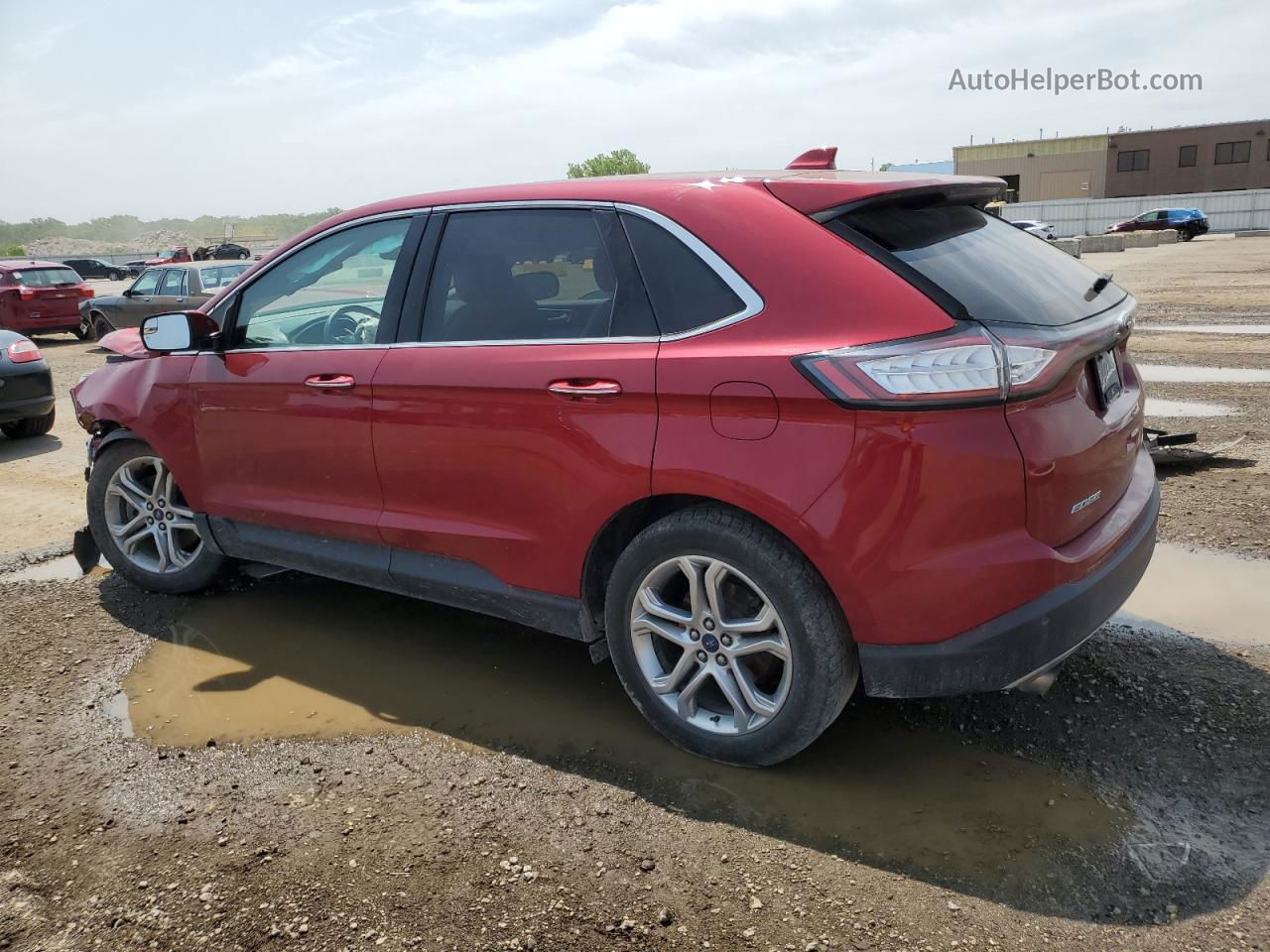 2018 Ford Edge Titanium Maroon vin: 2FMPK4K94JBB80588