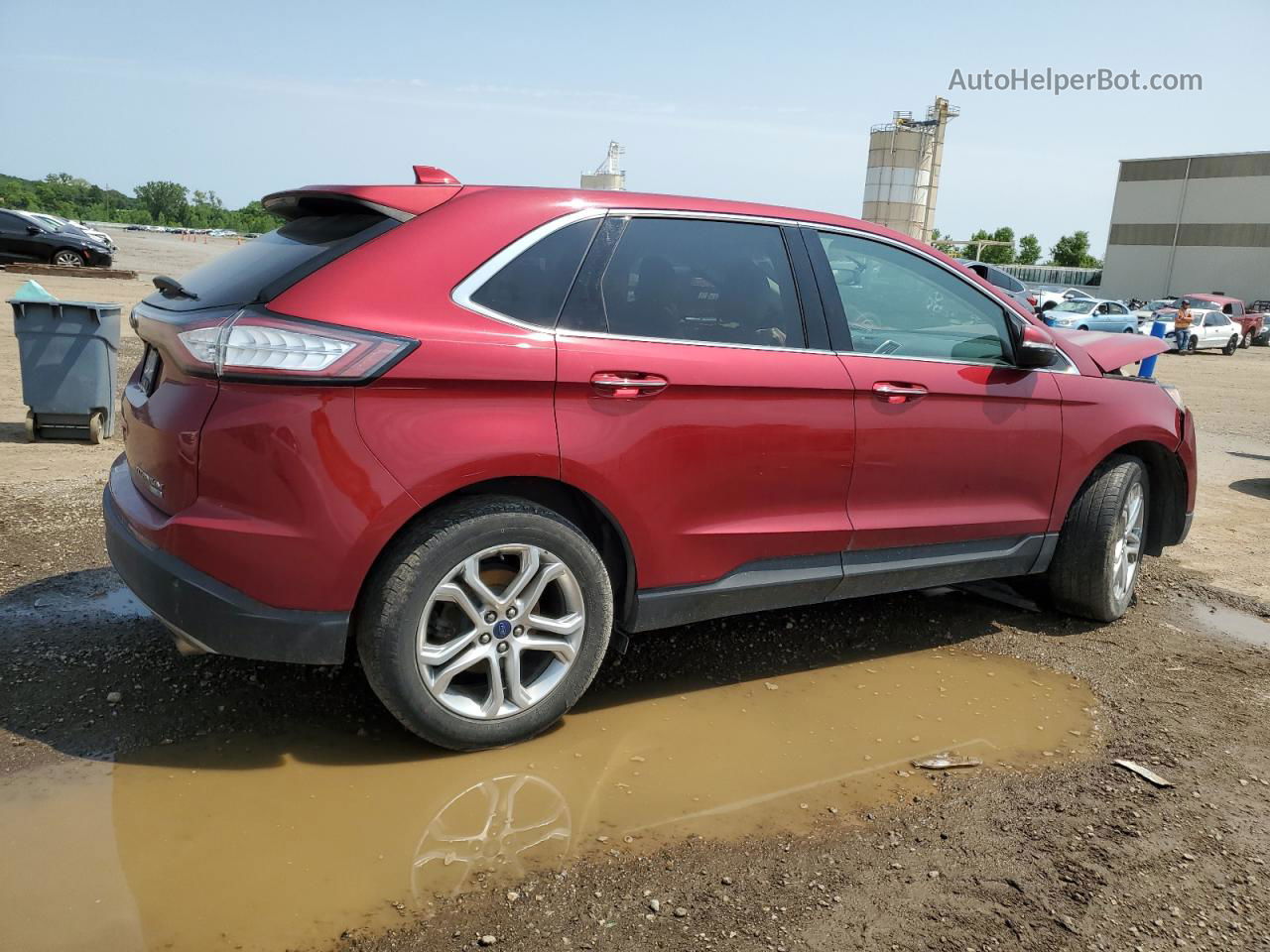 2018 Ford Edge Titanium Maroon vin: 2FMPK4K94JBB80588