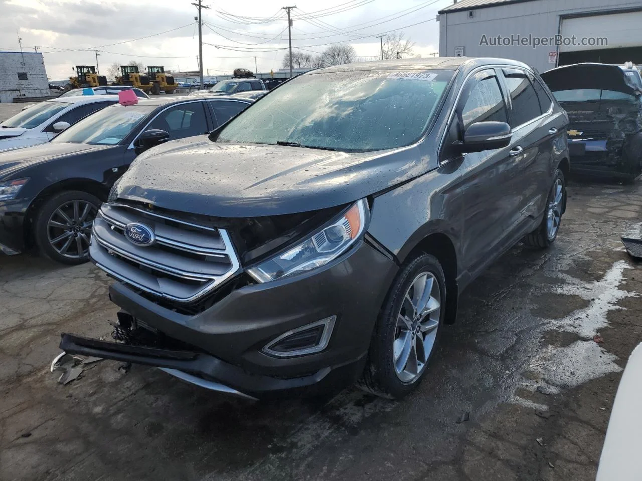 2018 Ford Edge Titanium Gray vin: 2FMPK4K94JBC22418