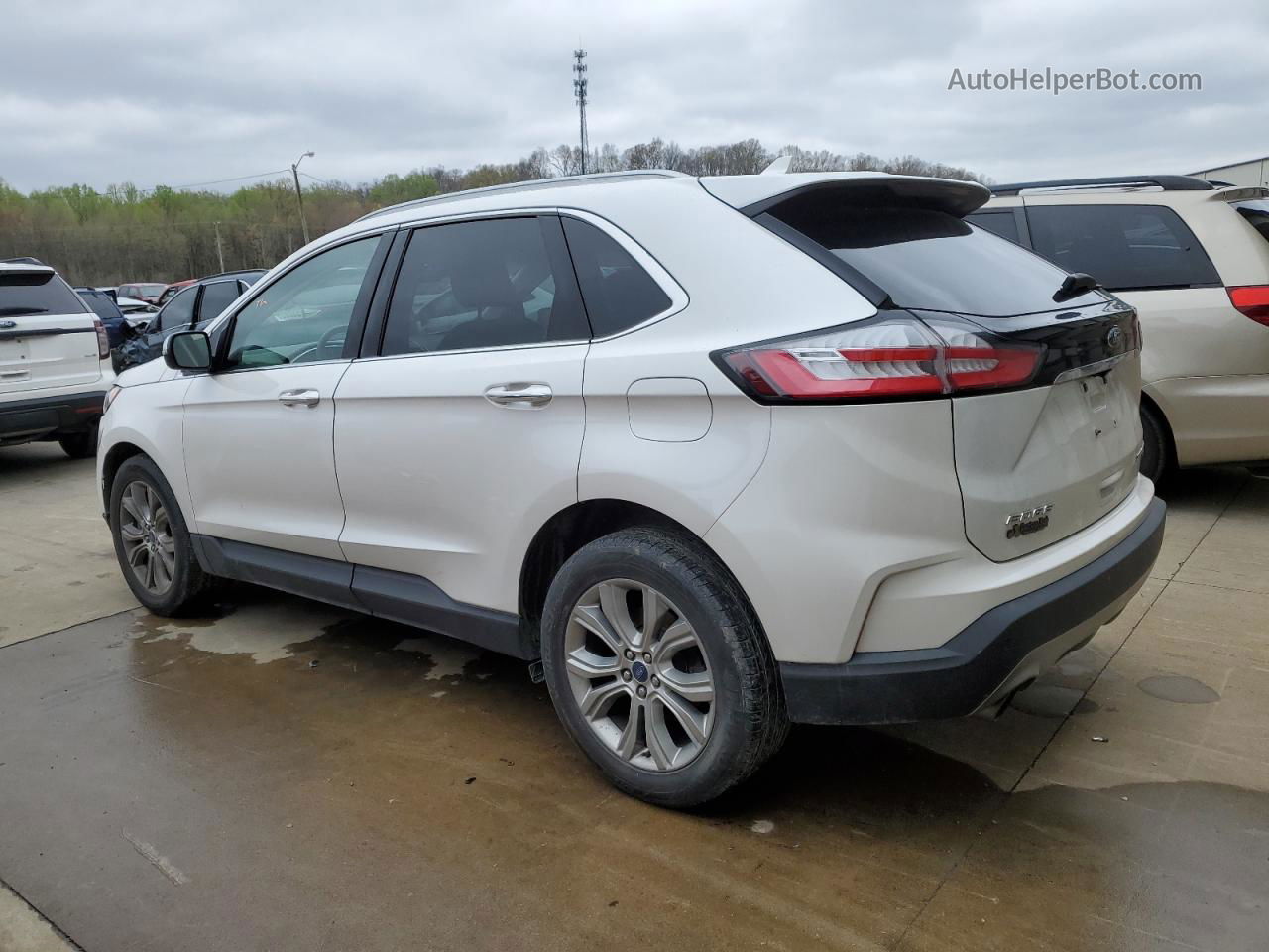 2019 Ford Edge Titanium White vin: 2FMPK4K94KBB36009