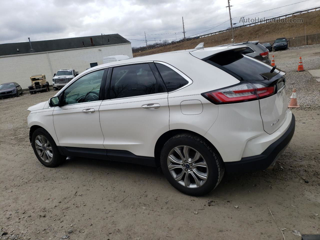 2019 Ford Edge Titanium White vin: 2FMPK4K94KBC75976