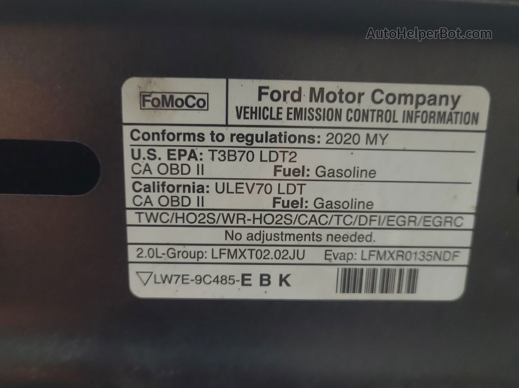 2020 Ford Edge Titanium Unknown vin: 2FMPK4K94LBB37503