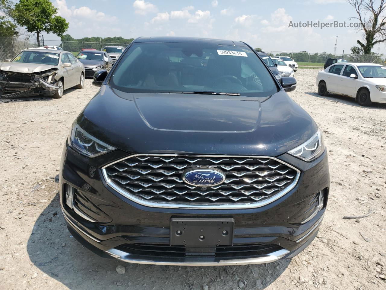 2020 Ford Edge Titanium Черный vin: 2FMPK4K94LBB68041