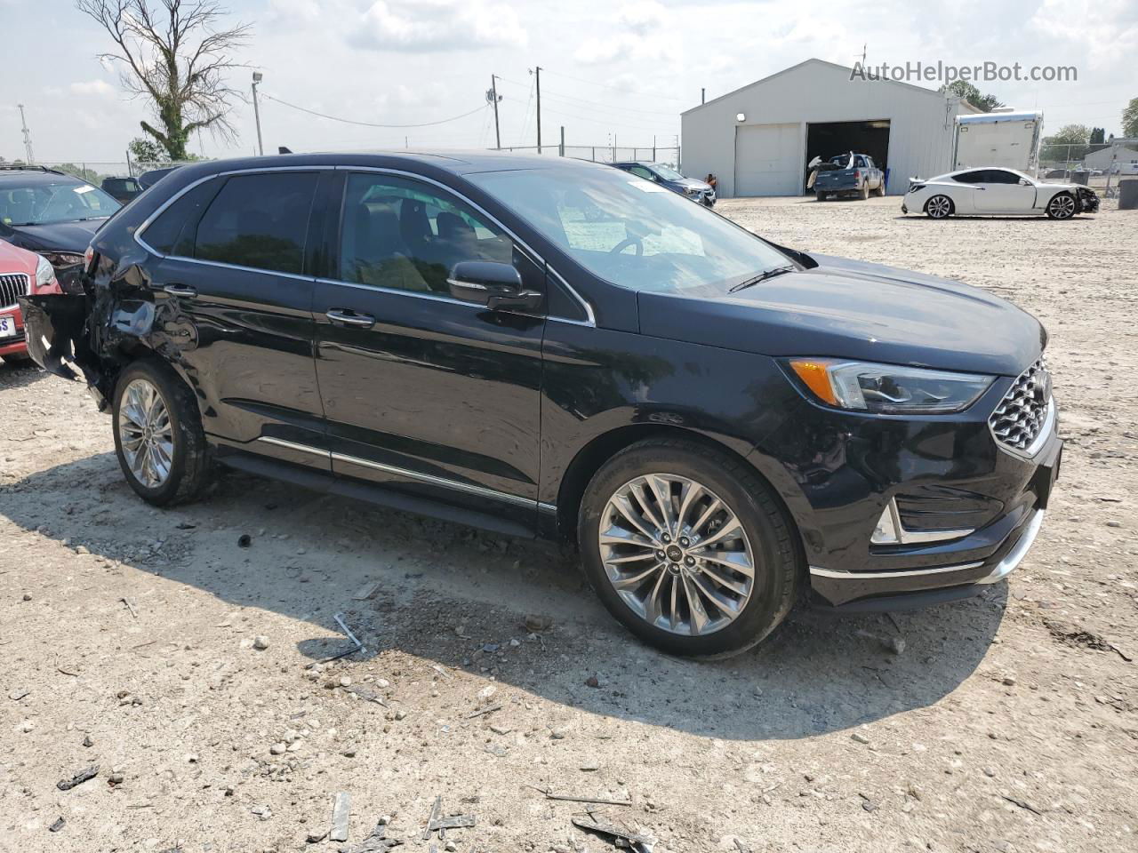 2020 Ford Edge Titanium Черный vin: 2FMPK4K94LBB68041