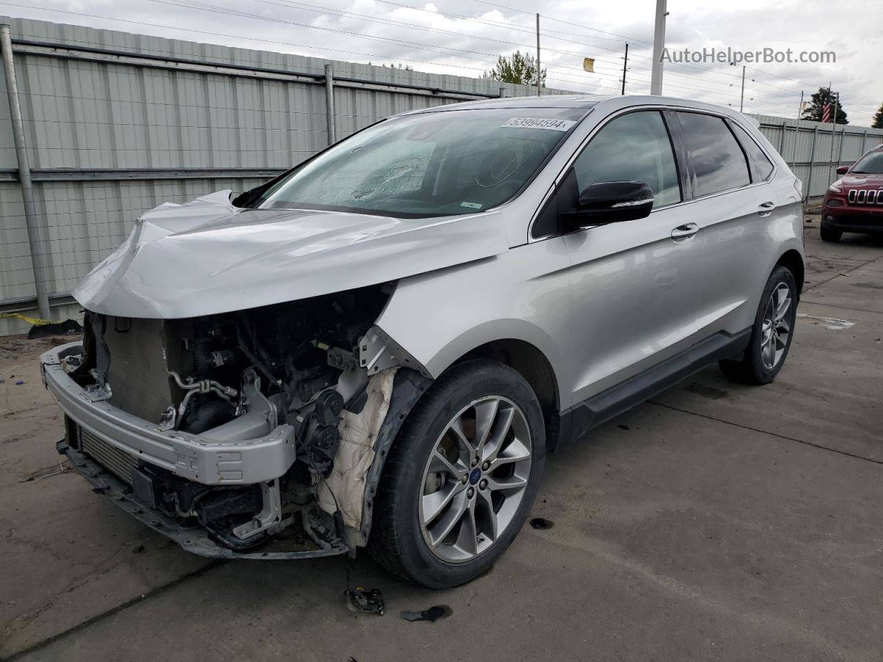 2015 Ford Edge Titanium Silver vin: 2FMPK4K95FBC07854