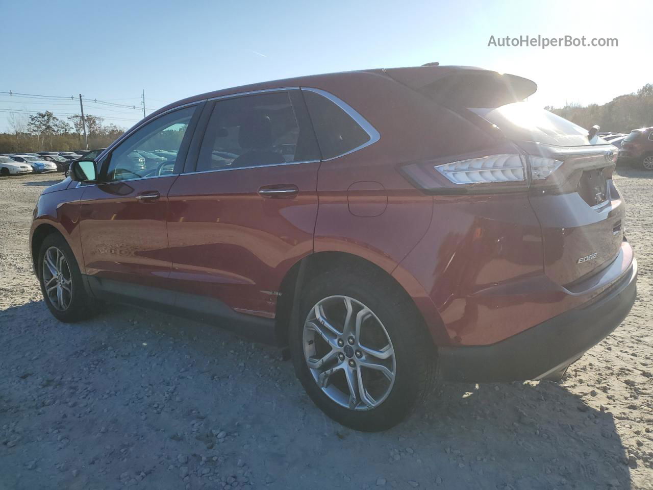 2015 Ford Edge Titanium Красный vin: 2FMPK4K95FBC27909