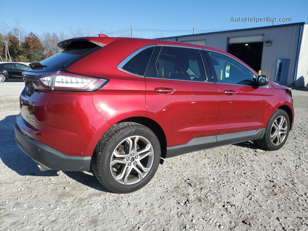 2015 Ford Edge Titanium Red vin: 2FMPK4K95FBC27909