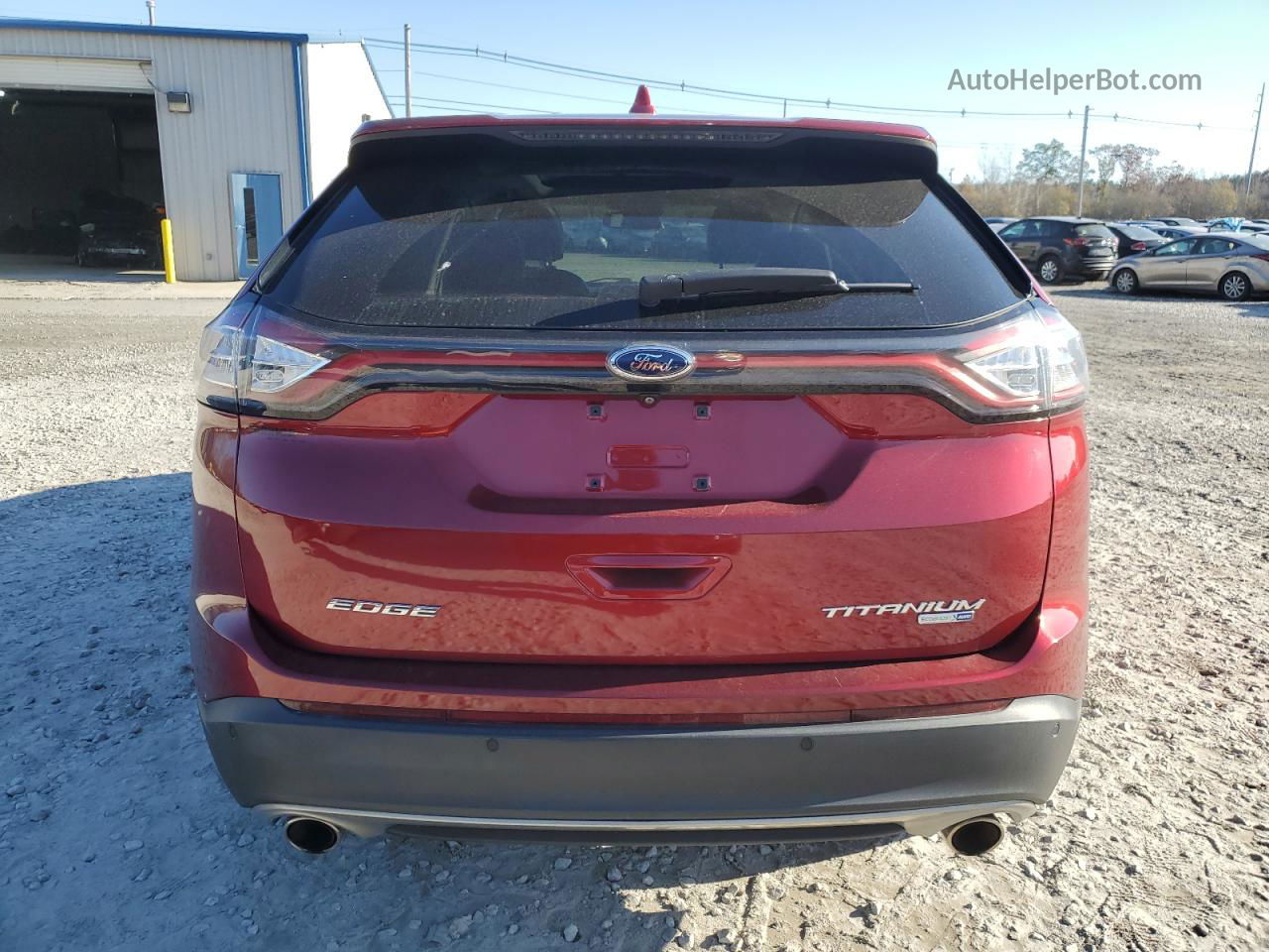 2015 Ford Edge Titanium Red vin: 2FMPK4K95FBC27909