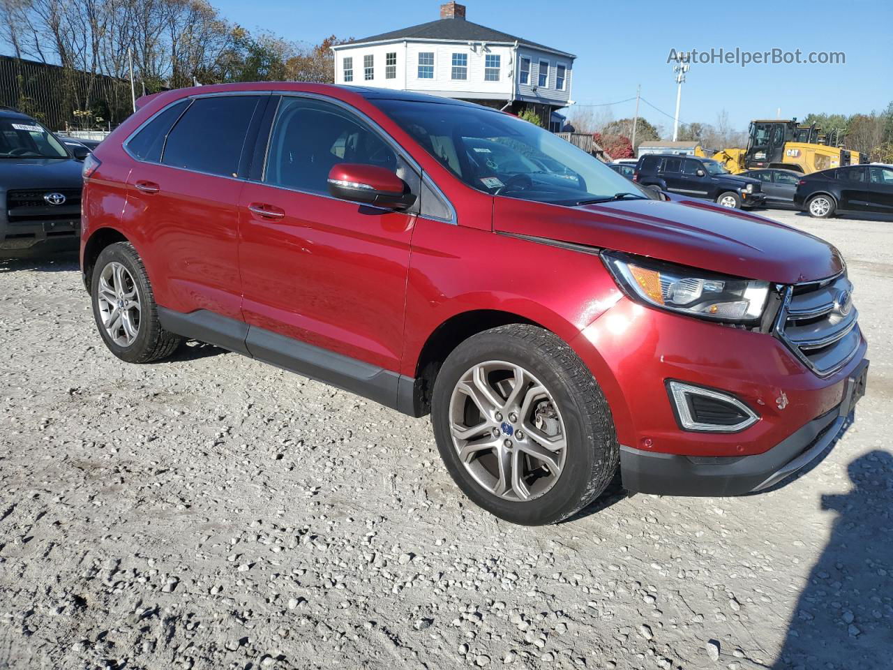 2015 Ford Edge Titanium Красный vin: 2FMPK4K95FBC27909