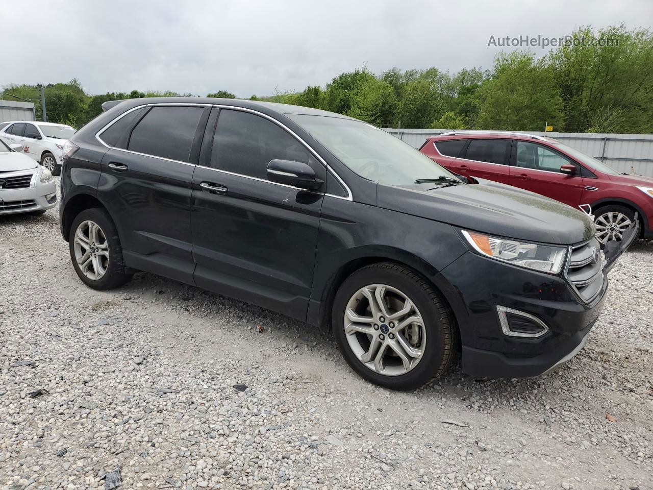 2016 Ford Edge Titanium Черный vin: 2FMPK4K95GBB41985