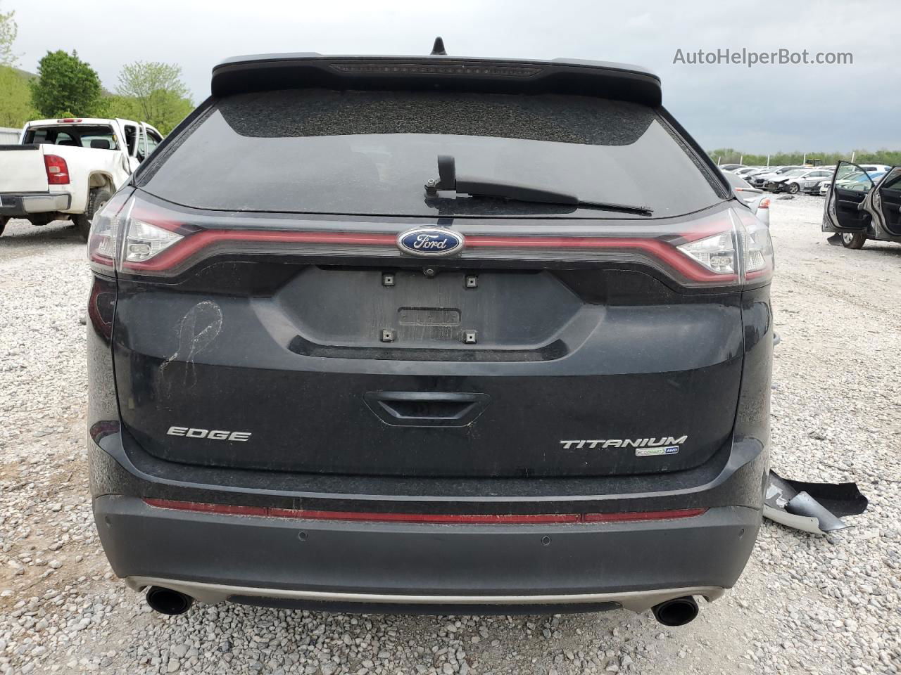 2016 Ford Edge Titanium Черный vin: 2FMPK4K95GBB41985