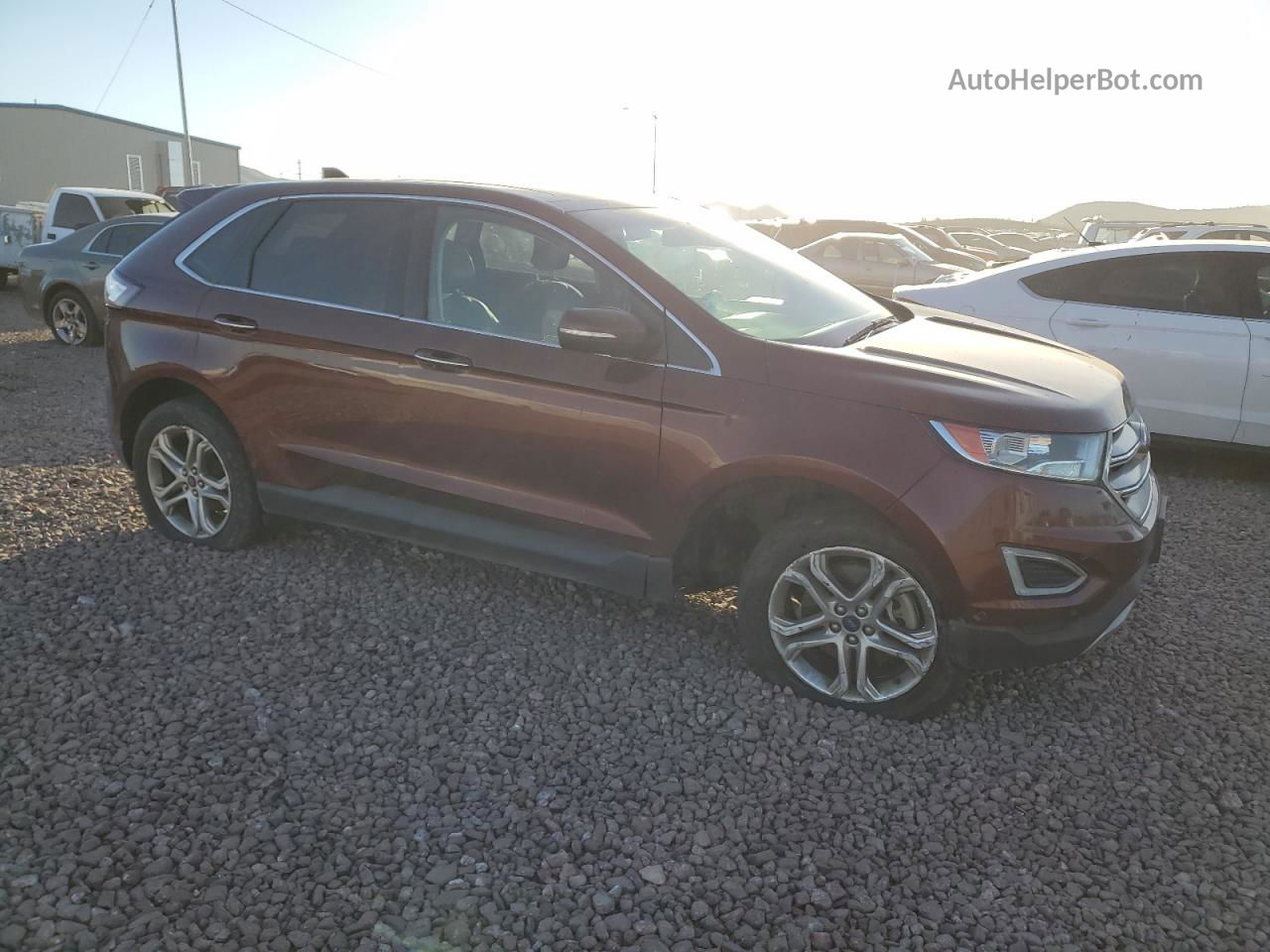 2016 Ford Edge Titanium Red vin: 2FMPK4K95GBB66580