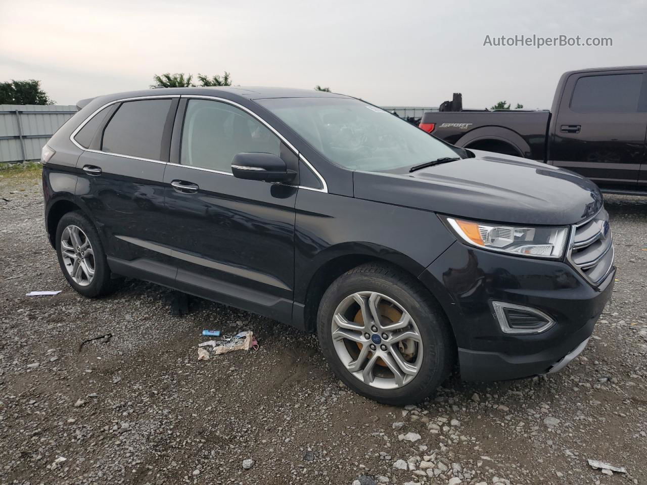 2017 Ford Edge Titanium Black vin: 2FMPK4K95HBB90315