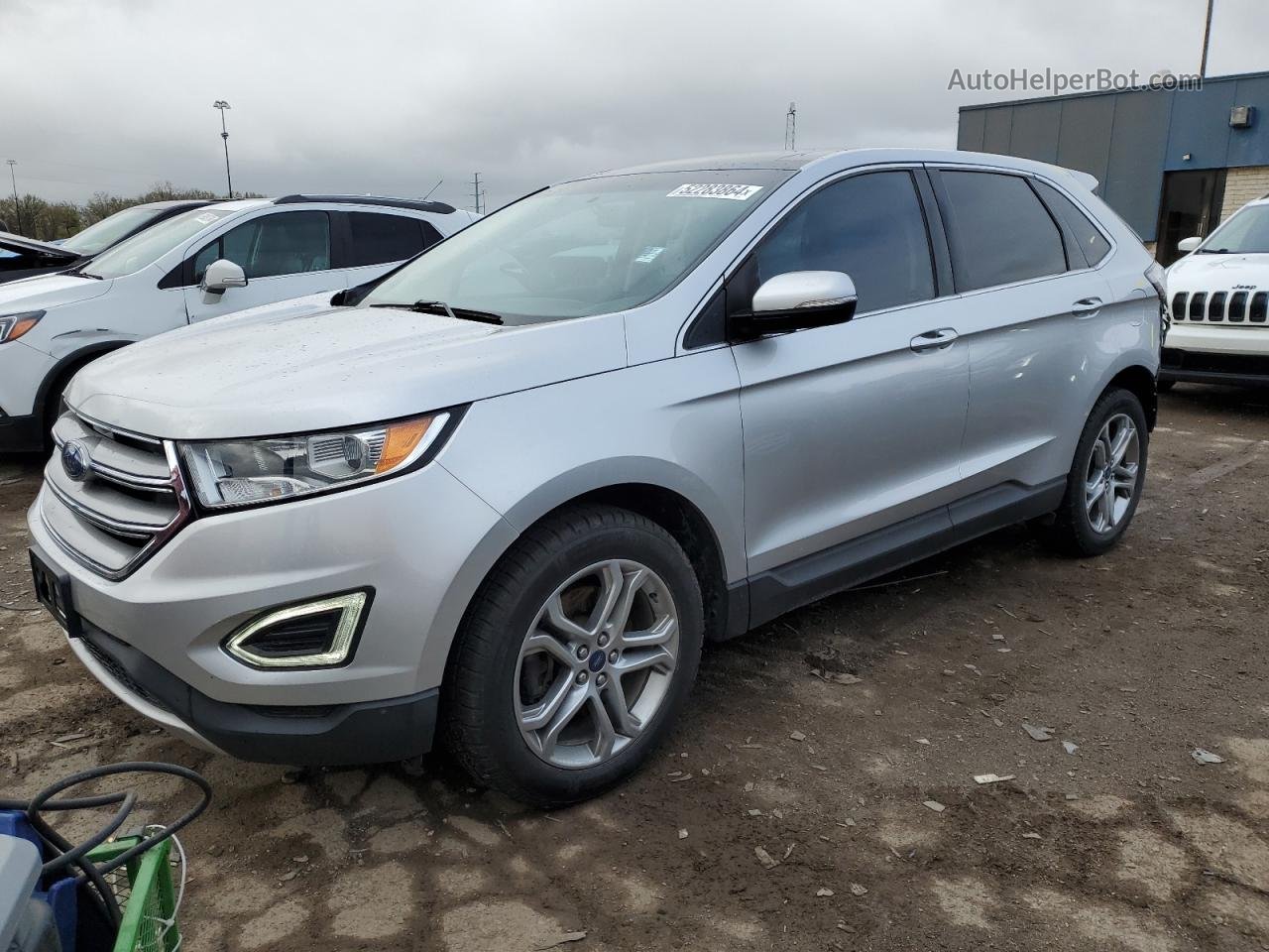 2016 Ford Edge Titanium Silver vin: 2FMPK4K96GBB03312