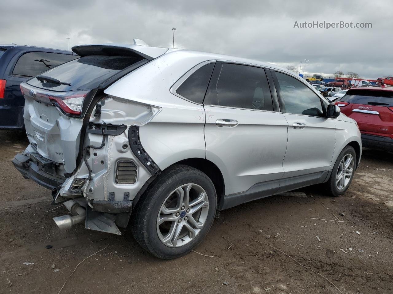 2016 Ford Edge Titanium Silver vin: 2FMPK4K96GBB03312