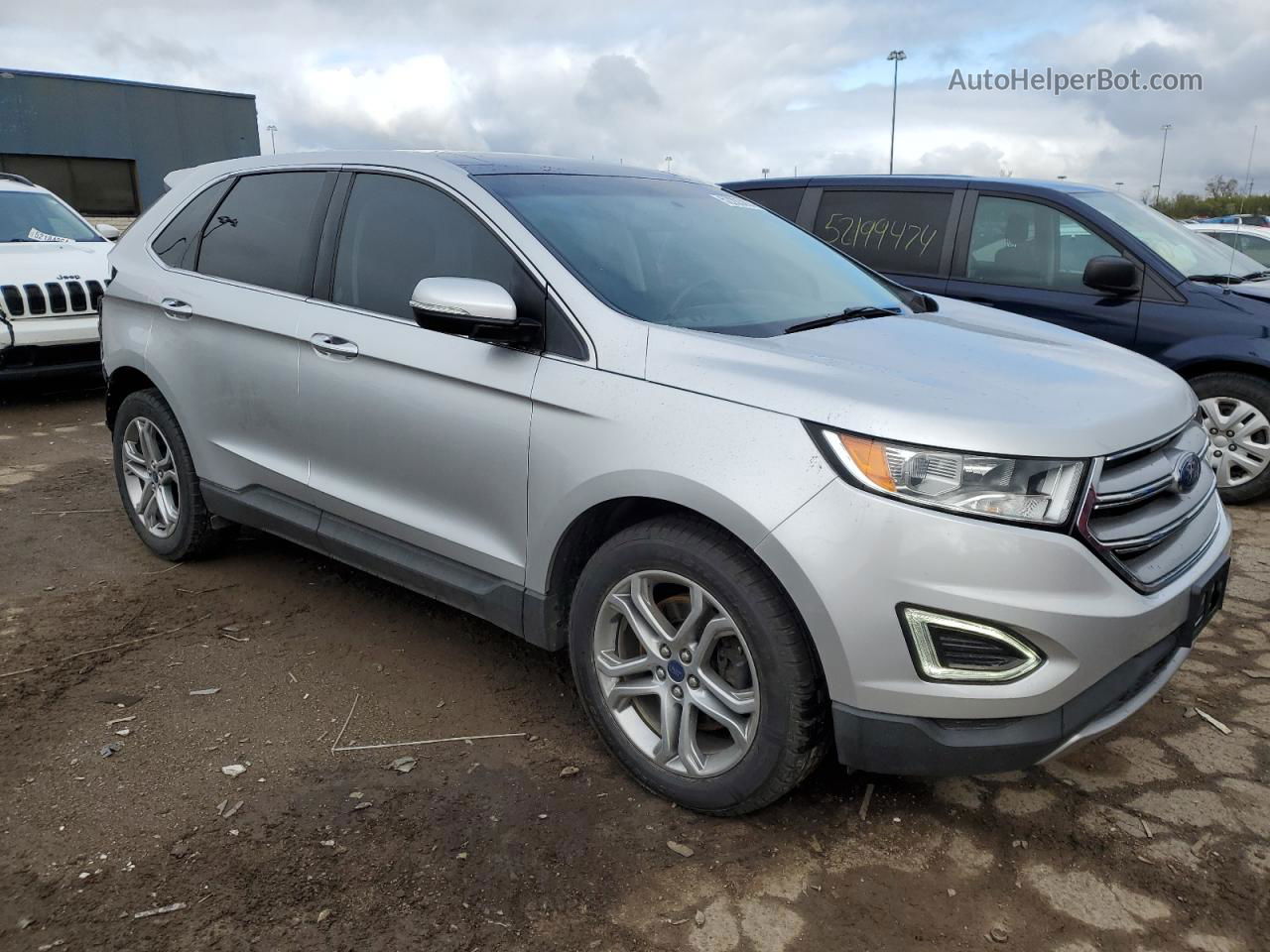 2016 Ford Edge Titanium Silver vin: 2FMPK4K96GBB03312