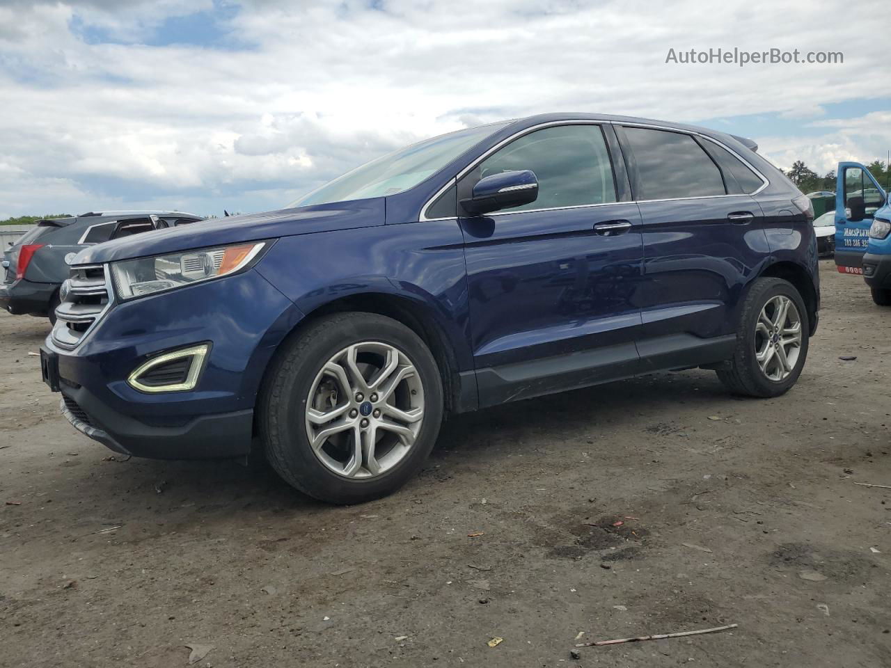 2016 Ford Edge Titanium Blue vin: 2FMPK4K96GBB42949