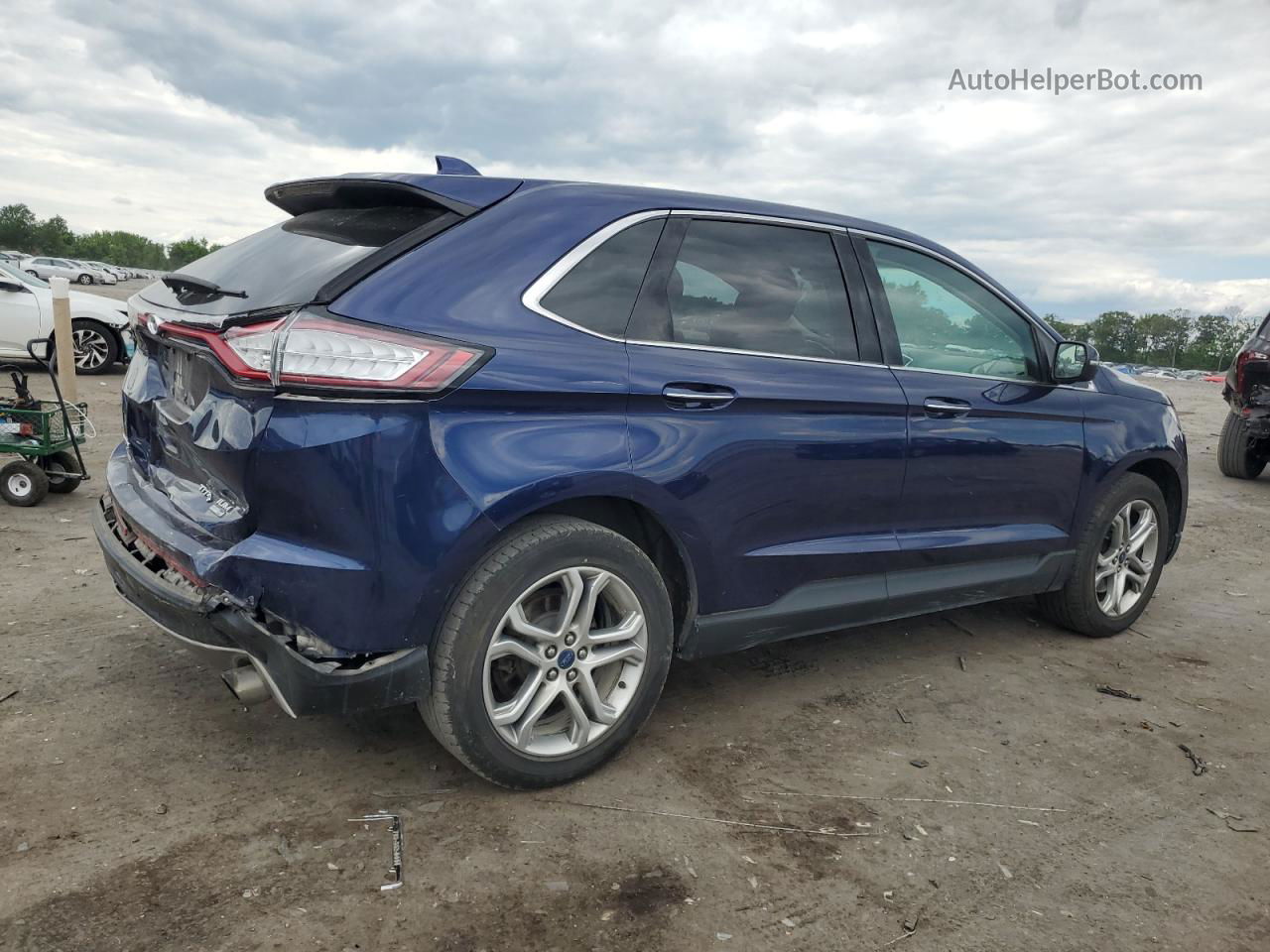 2016 Ford Edge Titanium Blue vin: 2FMPK4K96GBB42949