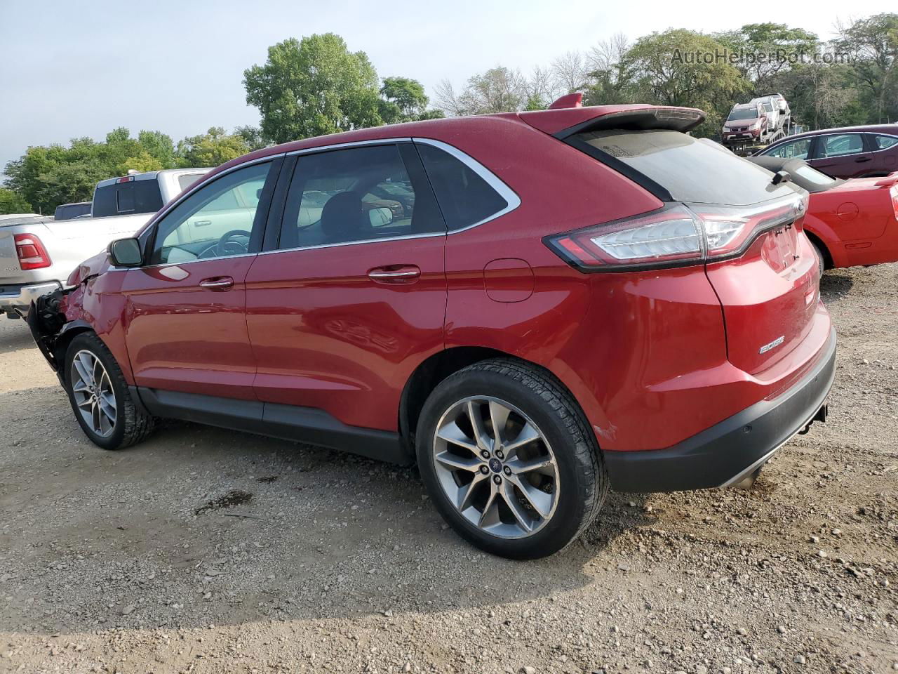 2016 Ford Edge Titanium Красный vin: 2FMPK4K96GBC30397