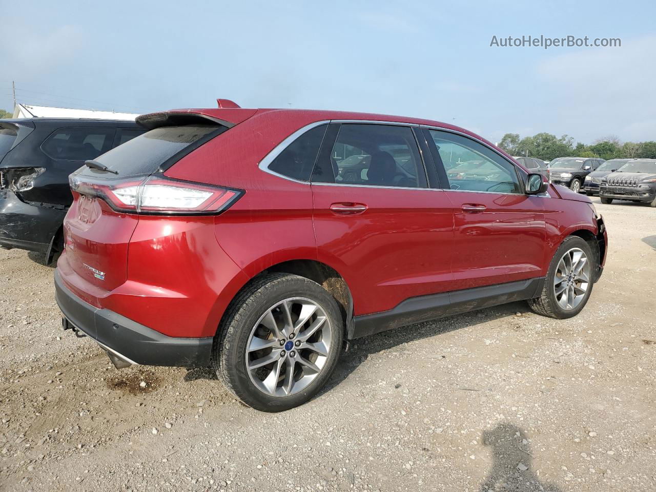 2016 Ford Edge Titanium Красный vin: 2FMPK4K96GBC30397