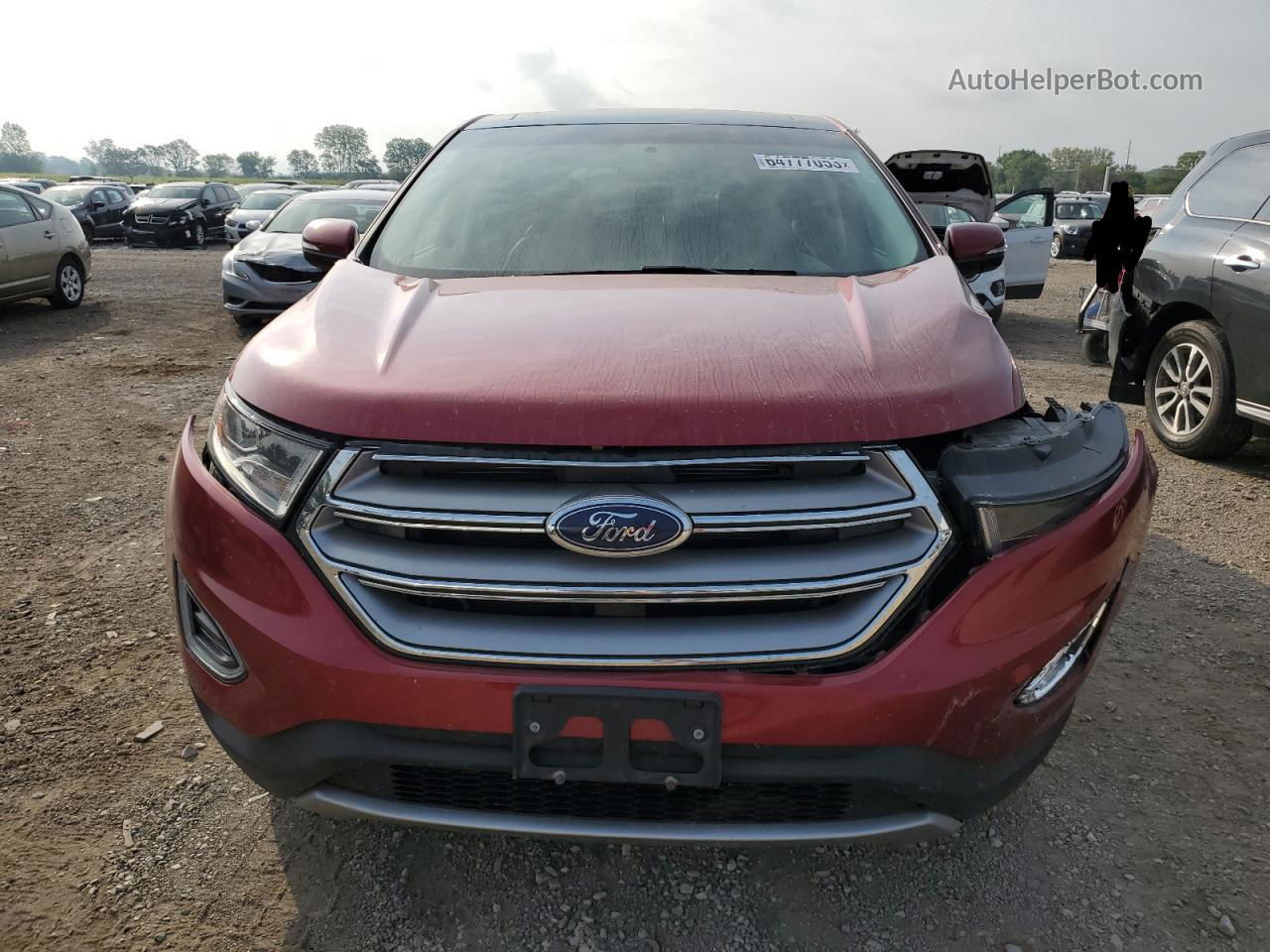 2016 Ford Edge Titanium Красный vin: 2FMPK4K96GBC30397