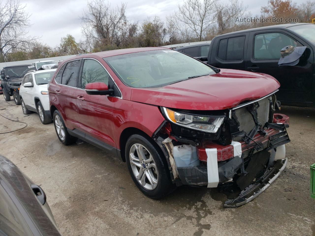 2016 Ford Edge Titanium Brown vin: 2FMPK4K96GBC52156