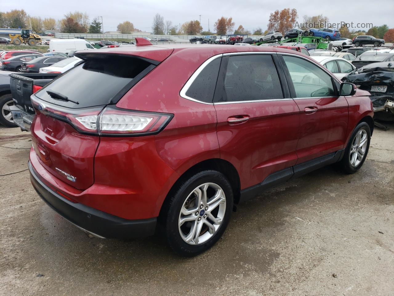 2016 Ford Edge Titanium Brown vin: 2FMPK4K96GBC52156