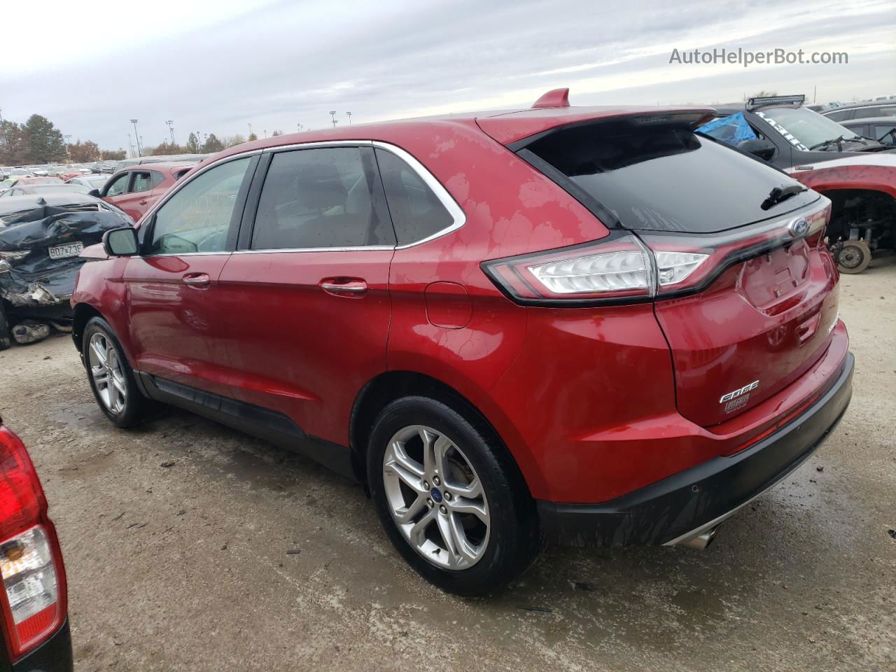 2016 Ford Edge Titanium Коричневый vin: 2FMPK4K96GBC52156