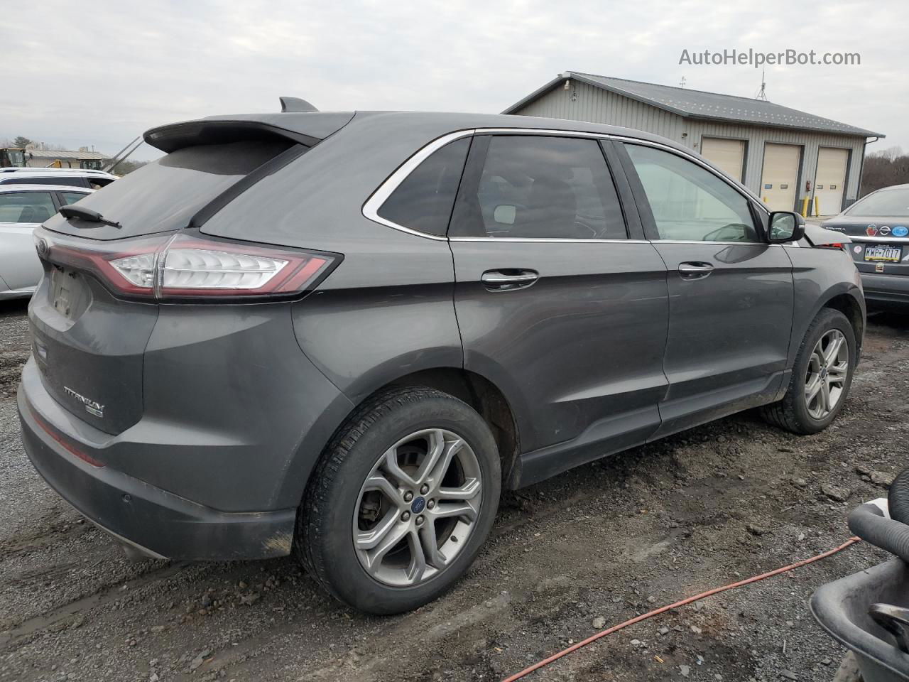 2017 Ford Edge Titanium Серый vin: 2FMPK4K96HBB30494