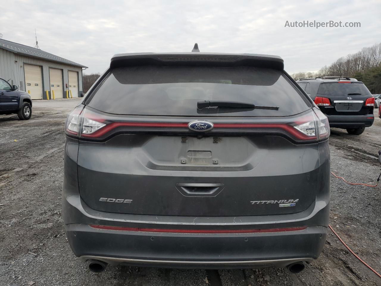 2017 Ford Edge Titanium Серый vin: 2FMPK4K96HBB30494