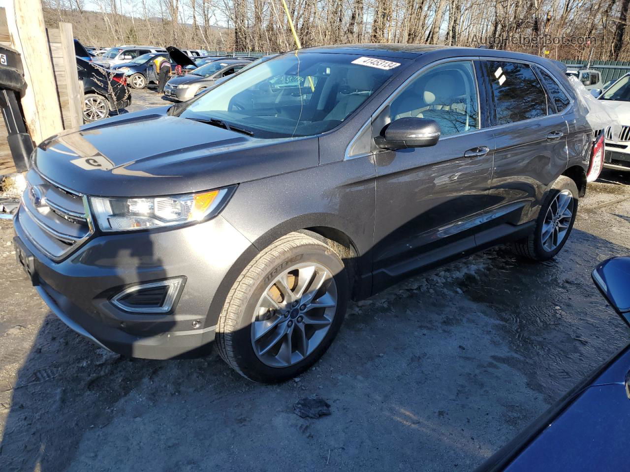 2017 Ford Edge Titanium Silver vin: 2FMPK4K96HBC50666