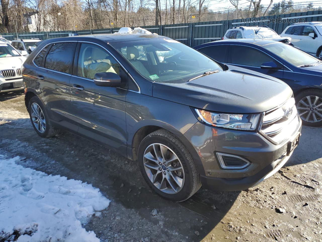 2017 Ford Edge Titanium Silver vin: 2FMPK4K96HBC50666