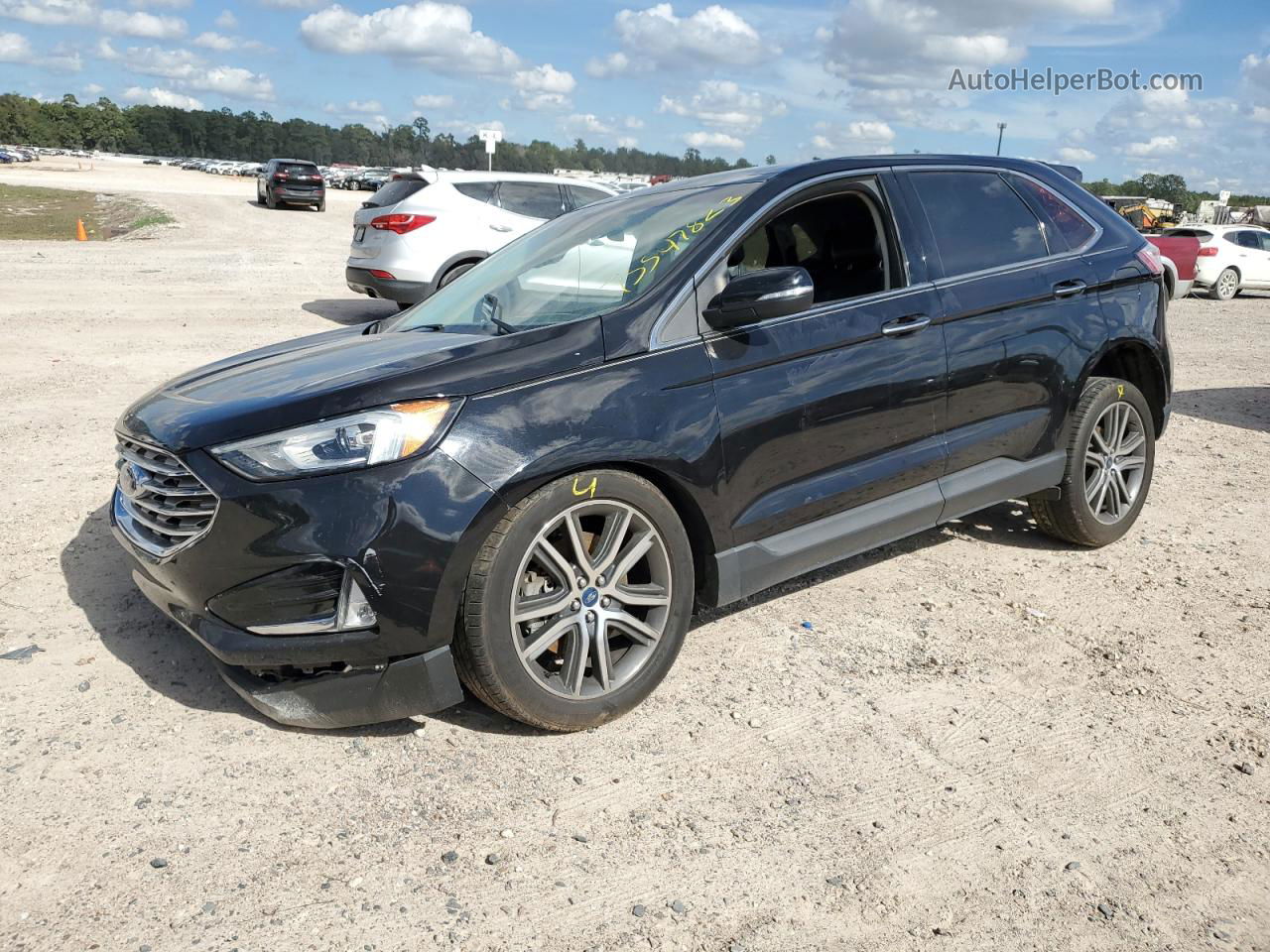 2019 Ford Edge Titanium Черный vin: 2FMPK4K96KBB59257