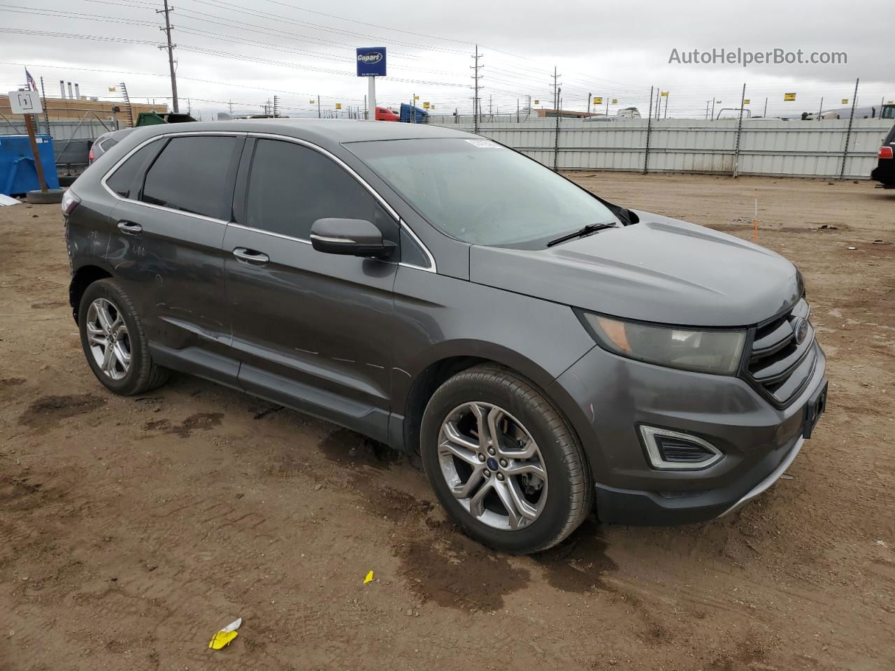 2016 Ford Edge Titanium Gray vin: 2FMPK4K97GBB06574