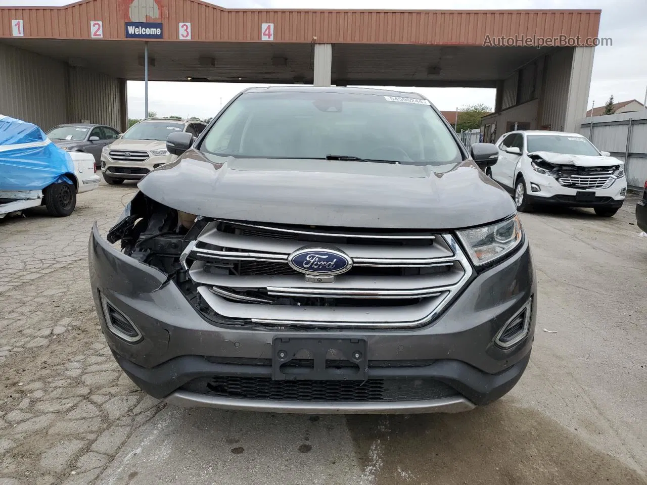 2016 Ford Edge Titanium Gray vin: 2FMPK4K97GBC50366