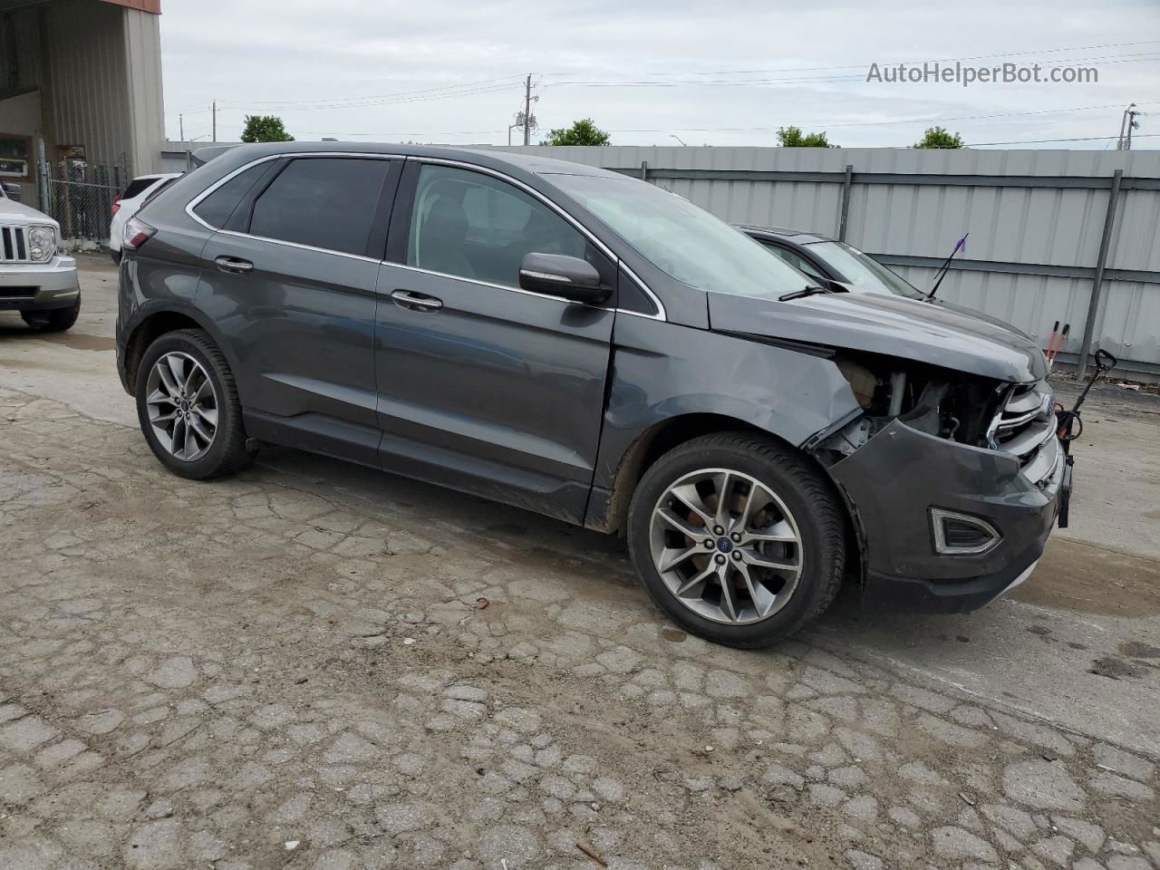 2016 Ford Edge Titanium Серый vin: 2FMPK4K97GBC50366