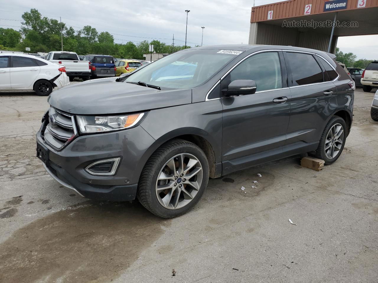 2016 Ford Edge Titanium Gray vin: 2FMPK4K97GBC50366