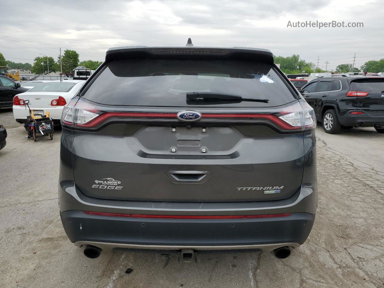 2016 Ford Edge Titanium Серый vin: 2FMPK4K97GBC50366