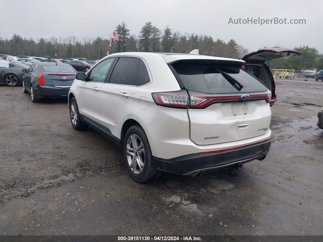 2016 Ford Edge Titanium White vin: 2FMPK4K97GBC55356