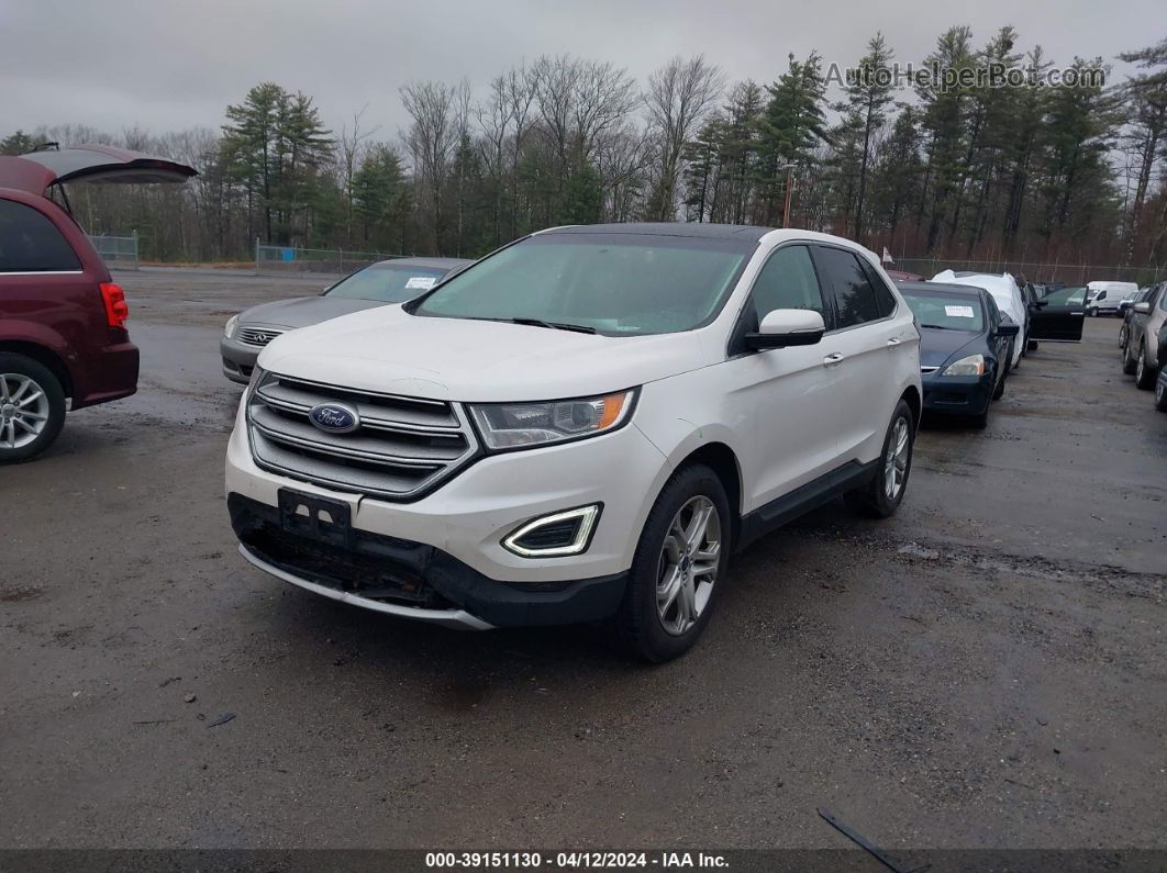 2016 Ford Edge Titanium White vin: 2FMPK4K97GBC55356