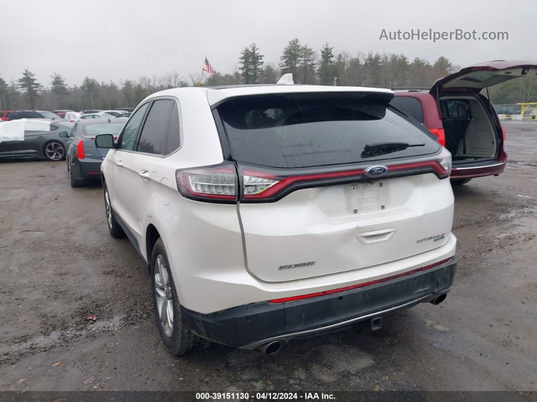 2016 Ford Edge Titanium White vin: 2FMPK4K97GBC55356