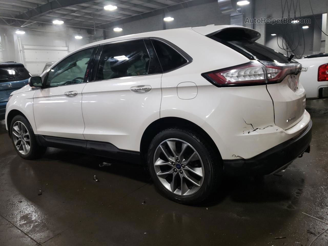 2016 Ford Edge Titanium White vin: 2FMPK4K97GBC65188