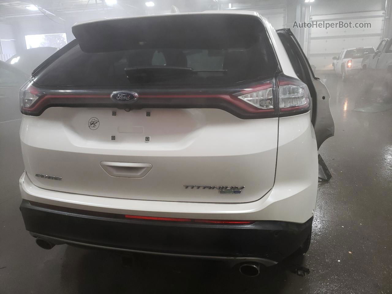 2016 Ford Edge Titanium White vin: 2FMPK4K97GBC65188