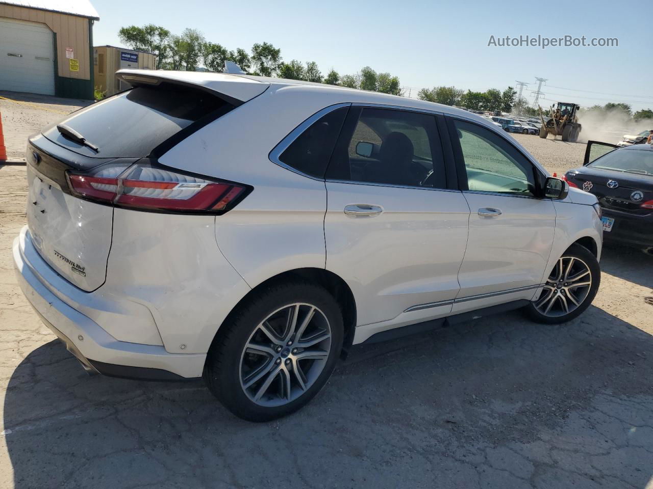 2019 Ford Edge Titanium White vin: 2FMPK4K97KBB04509