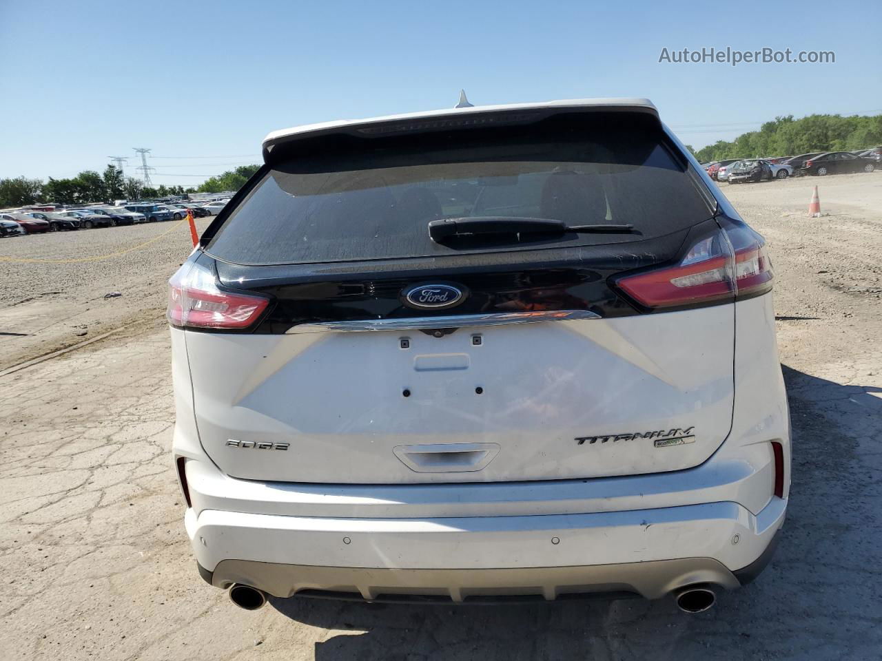 2019 Ford Edge Titanium White vin: 2FMPK4K97KBB04509