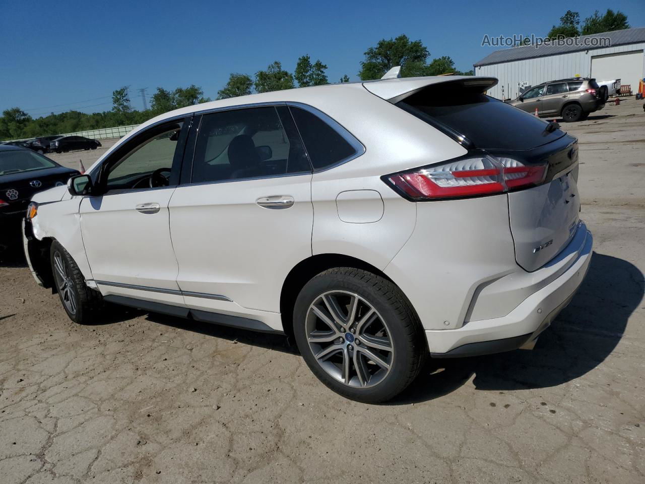 2019 Ford Edge Titanium White vin: 2FMPK4K97KBB04509