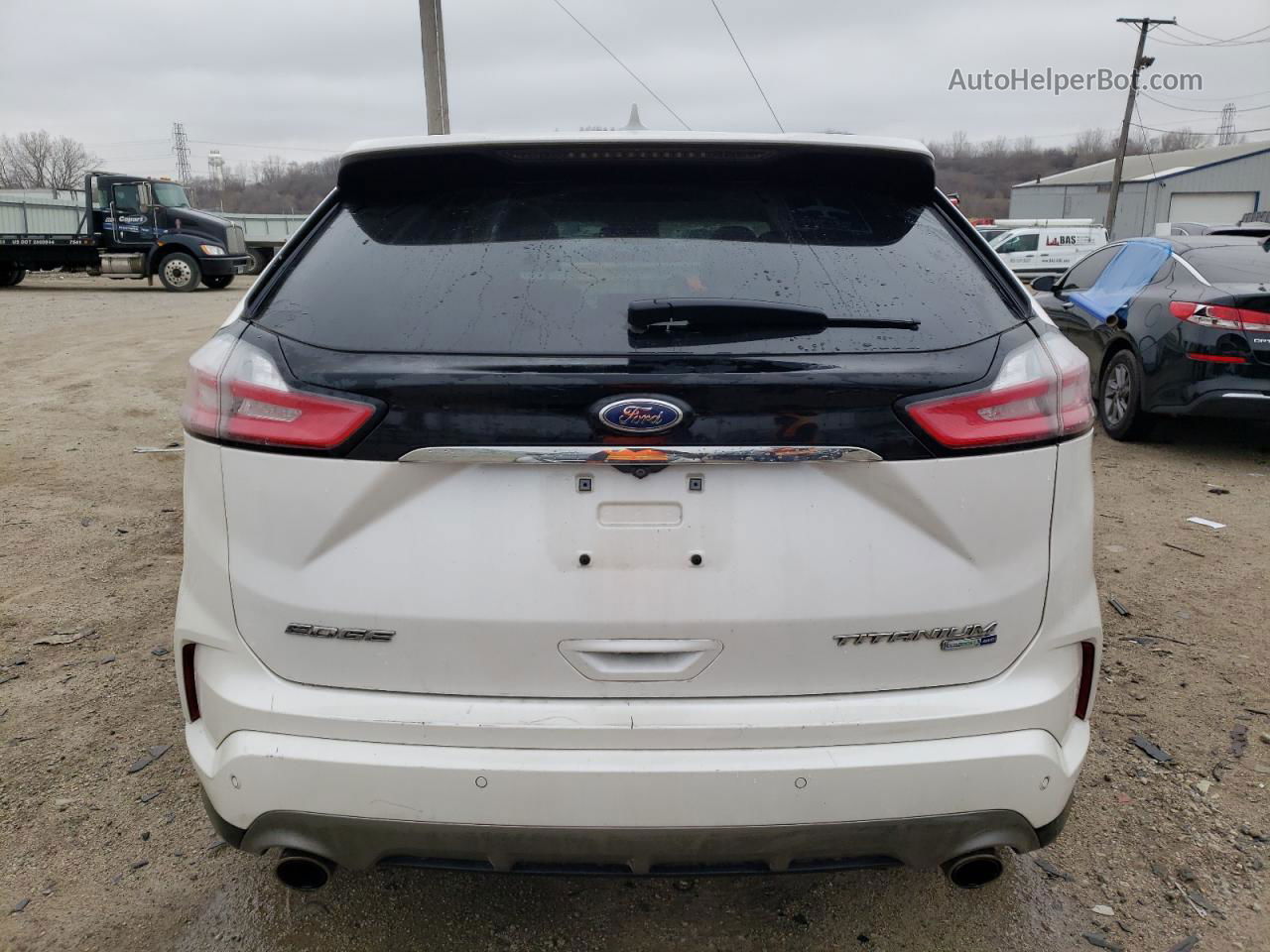 2019 Ford Edge Titanium Белый vin: 2FMPK4K97KBB74933